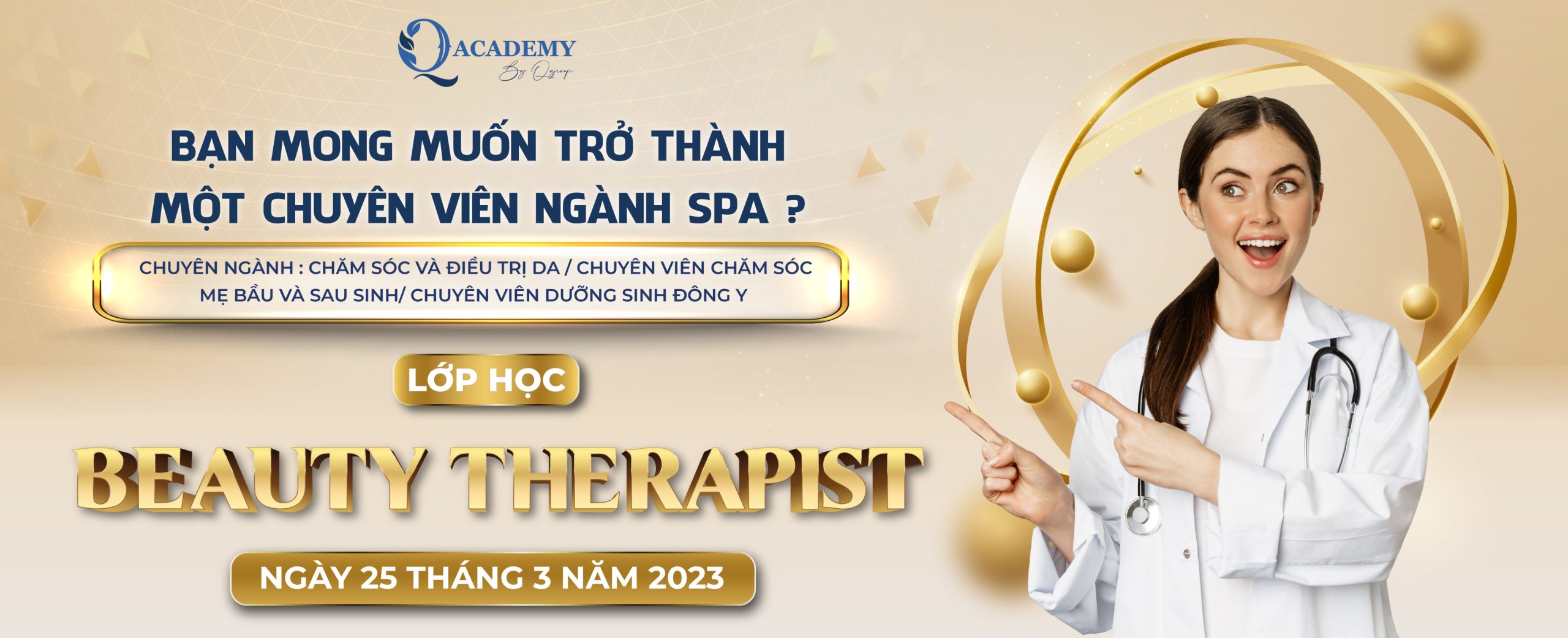 Q-Academy tung khoá học đẳng cấp BTS- Beauty Therapist